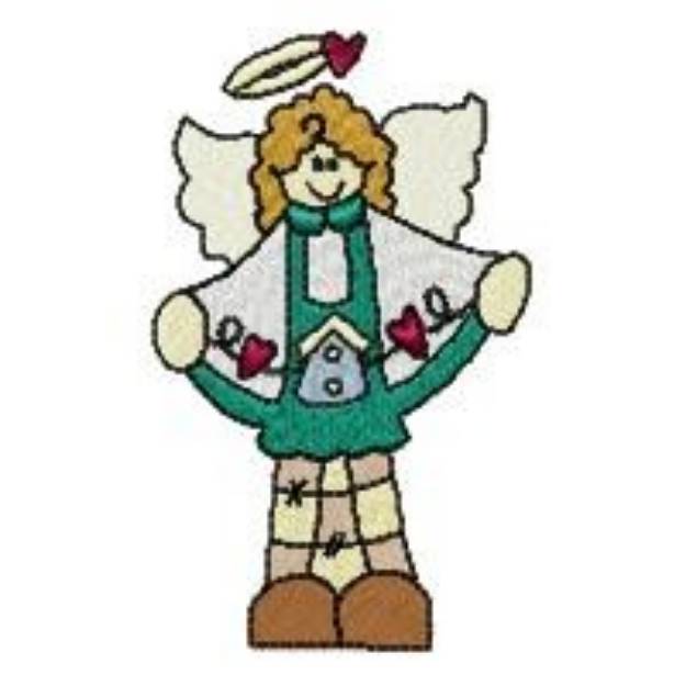 Picture of Birdhouse Angel Machine Embroidery Design