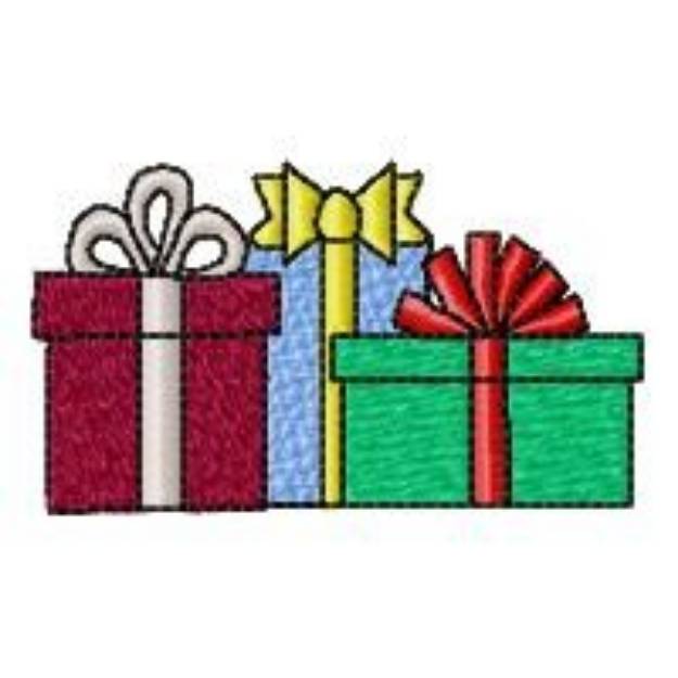 Picture of Holiday Gifts Machine Embroidery Design