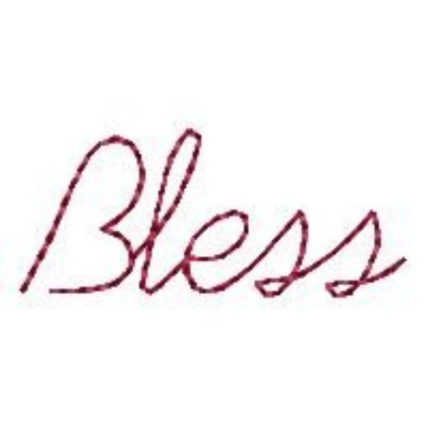 Picture of Bless Machine Embroidery Design