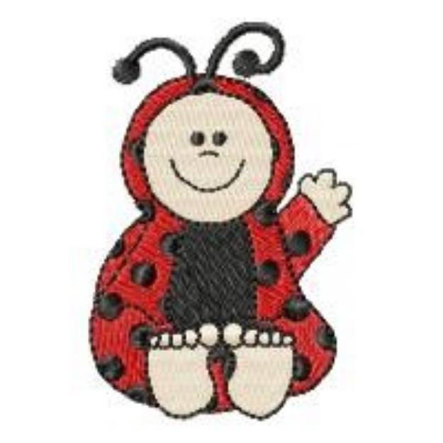 Picture of Ladybug Costume Machine Embroidery Design