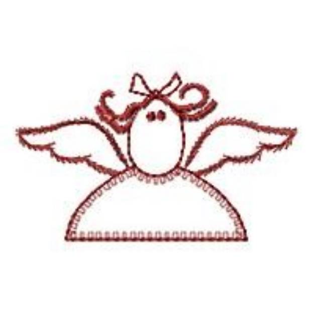 Picture of Redwork Angel Machine Embroidery Design