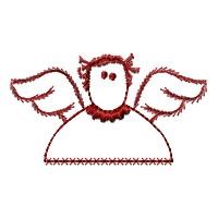 Angel Redwork Machine Embroidery Design