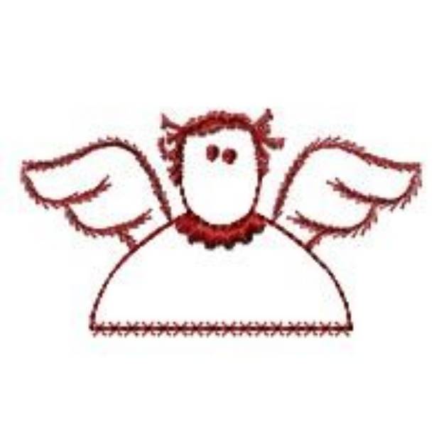 Picture of Angel Redwork Machine Embroidery Design