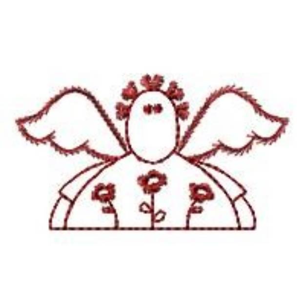 Picture of Flower Angel Machine Embroidery Design