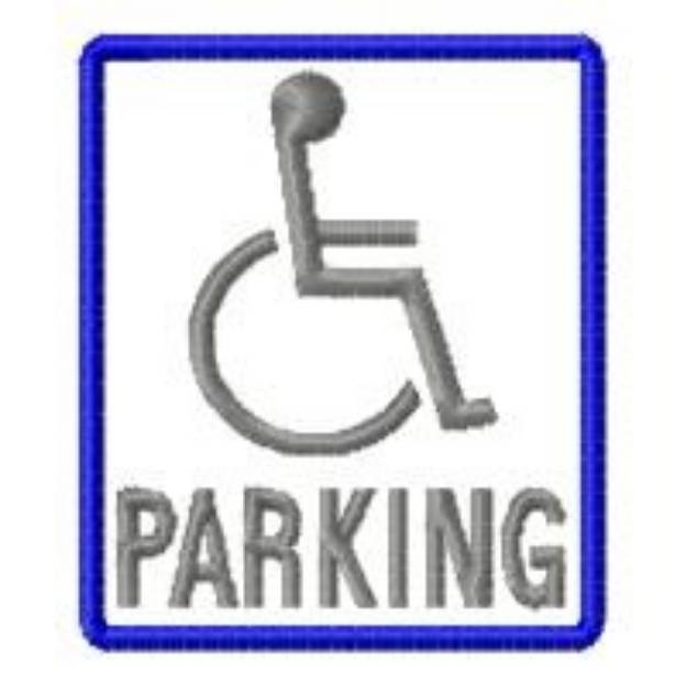 Picture of Handicap Parking Machine Embroidery Design