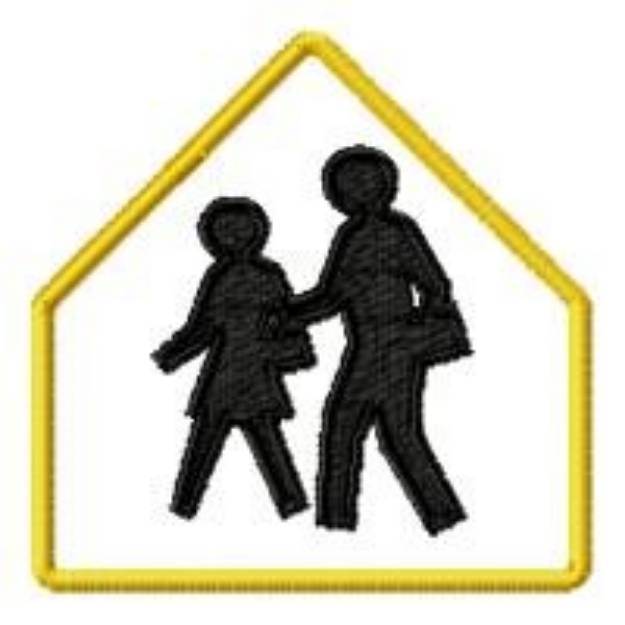 Picture of School Crossing Machine Embroidery Design