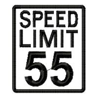 Speed Limit 55 Machine Embroidery Design