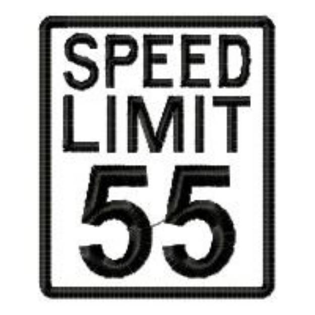 Picture of Speed Limit 55 Machine Embroidery Design