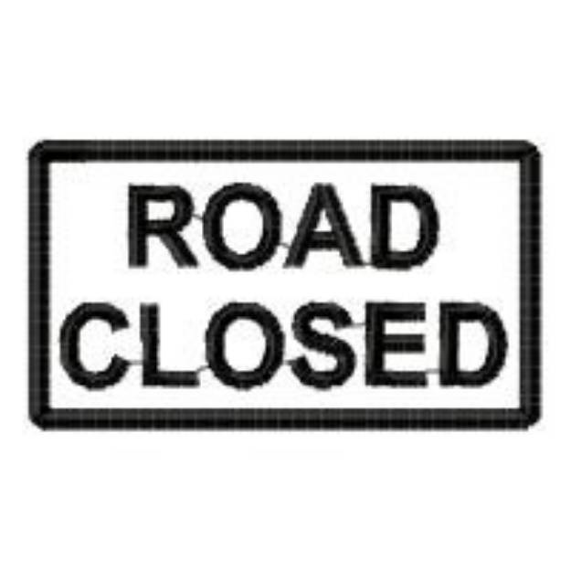 Picture of Road Closed Machine Embroidery Design