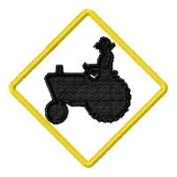 Tractor Crossing Machine Embroidery Design