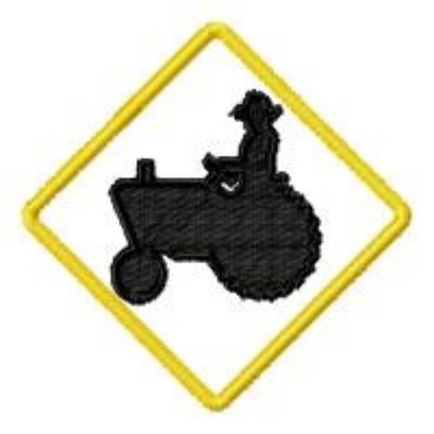 Picture of Tractor Crossing Machine Embroidery Design