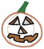 Outline Pumpkin Machine Embroidery Design