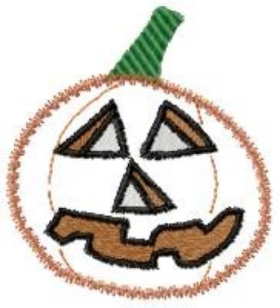 Picture of Outline Pumpkin Machine Embroidery Design
