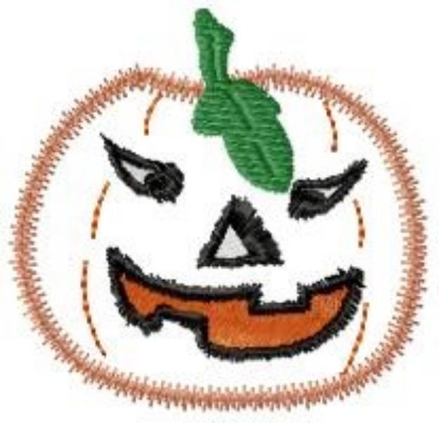 Picture of Outline Pumpkin Machine Embroidery Design