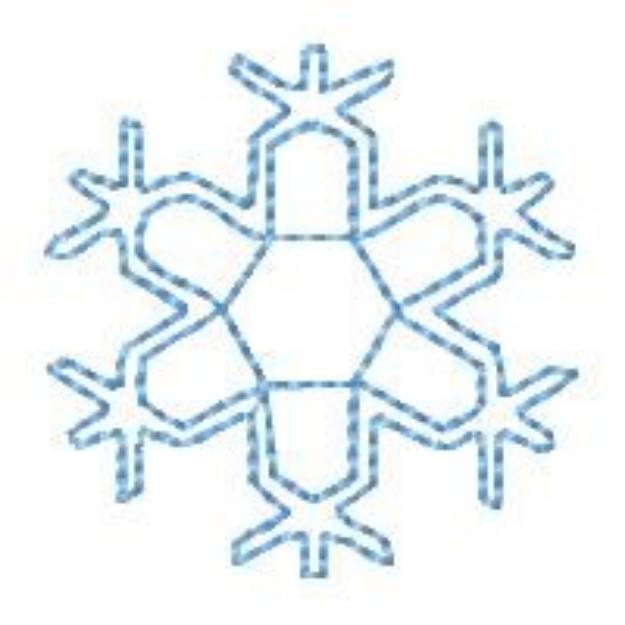 Picture of Outline Snowflake Machine Embroidery Design