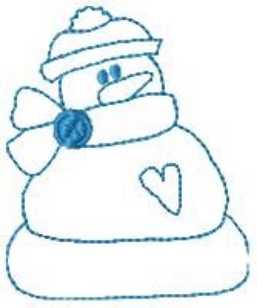 Picture of Snow Man Machine Embroidery Design