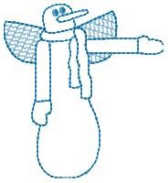 Picture of Snowman Angel Machine Embroidery Design
