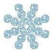 Picture of Curly Snowflake Machine Embroidery Design