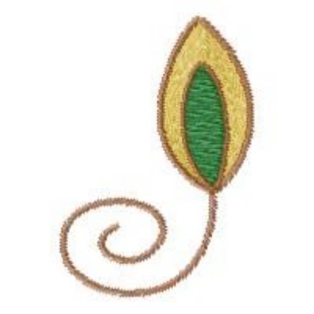 Picture of Yellow Leaf Machine Embroidery Design