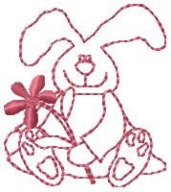 Picture of Bunny Outline Machine Embroidery Design