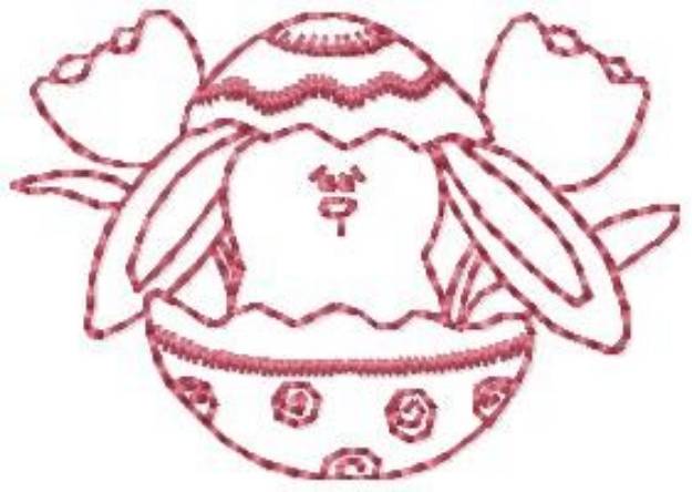 Picture of Egg Bunny Machine Embroidery Design