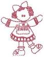 Picture of Girl Outline Machine Embroidery Design