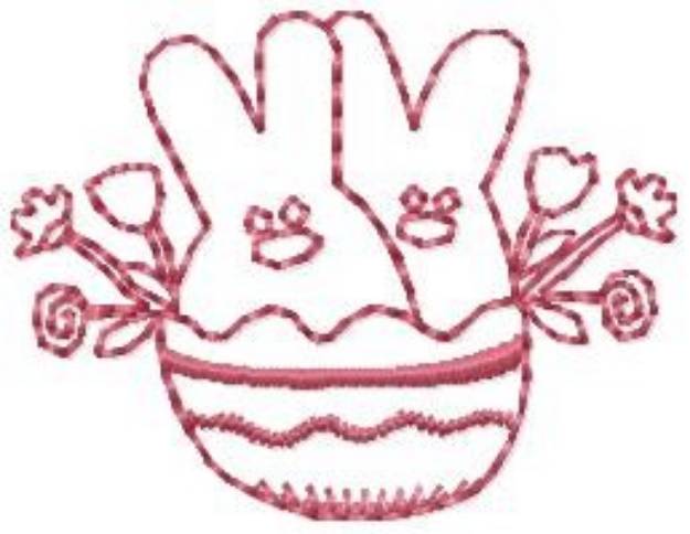 Picture of Easter Bunnies Machine Embroidery Design