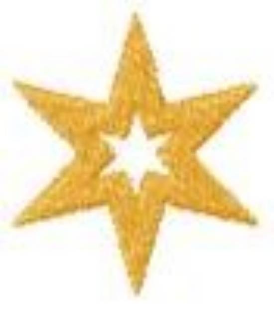 Picture of Outline Star Machine Embroidery Design
