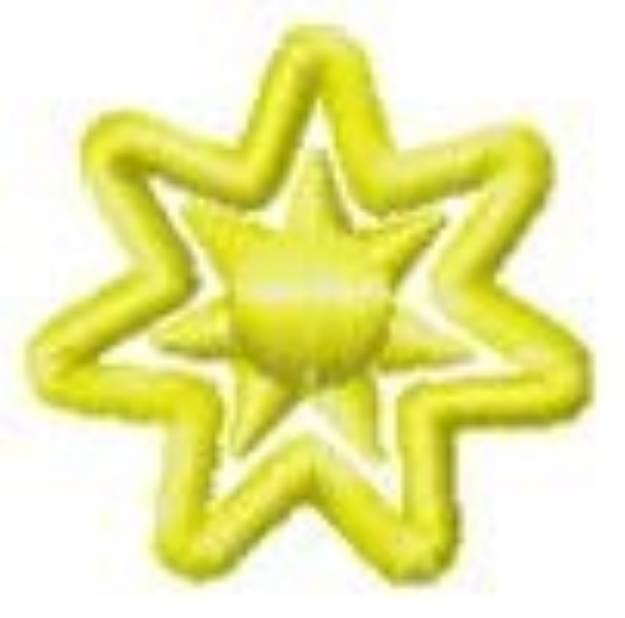 Picture of 7 Point Star Machine Embroidery Design
