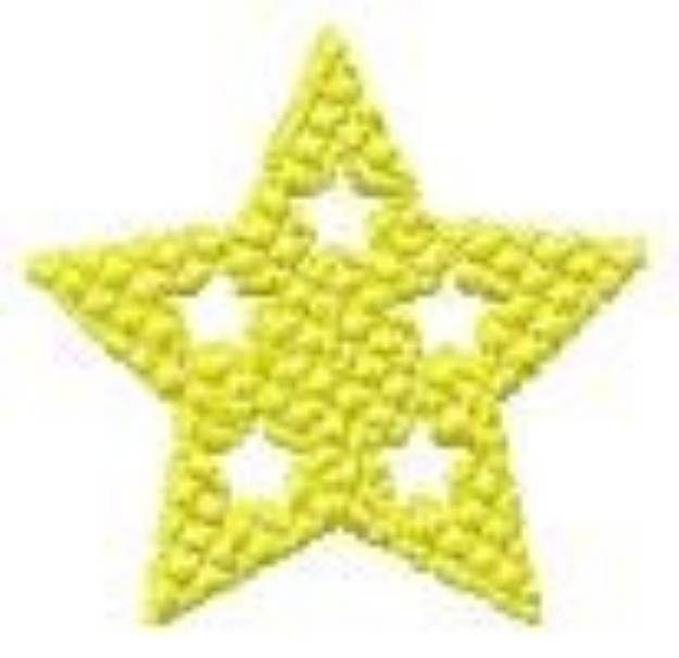 Picture of Stars In A Star Machine Embroidery Design