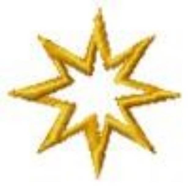 Picture of 8 Point Star Machine Embroidery Design