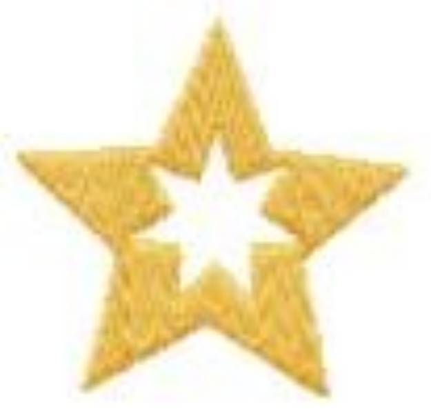 Picture of Cutout Star Machine Embroidery Design