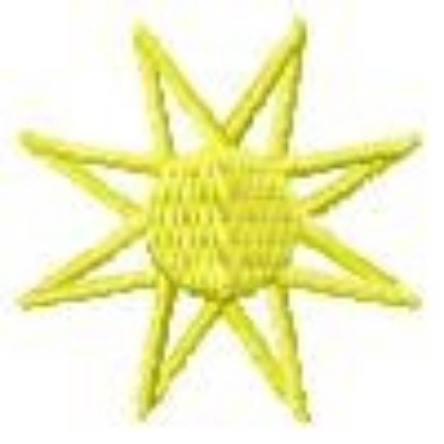 Picture of Eight Point Star Machine Embroidery Design