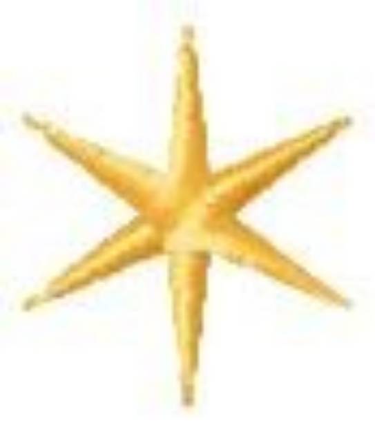 Picture of 6 Point Star Machine Embroidery Design