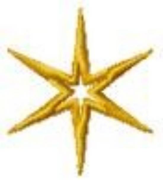 Picture of 6 Points Star Machine Embroidery Design