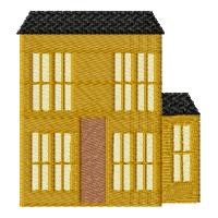2 Story House Machine Embroidery Design