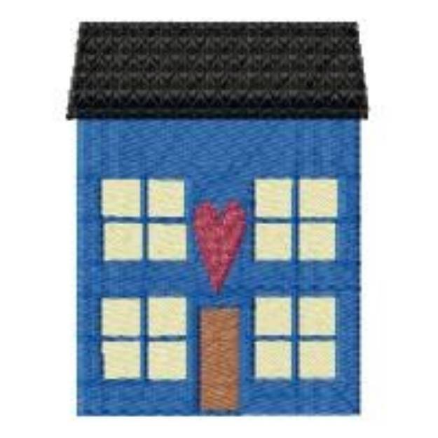 Picture of Heart On House Machine Embroidery Design