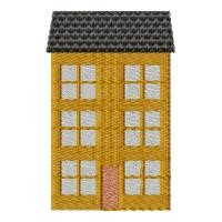 Yellow House Machine Embroidery Design