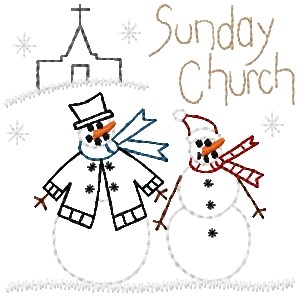 Sunday Church Machine Embroidery Design