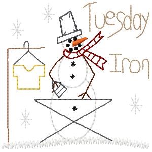 Tuesday Iron Machine Embroidery Design