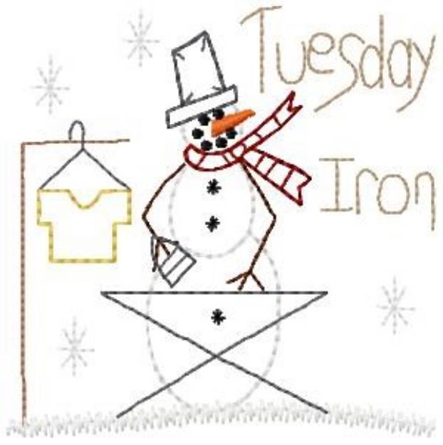 Picture of Tuesday Iron Machine Embroidery Design