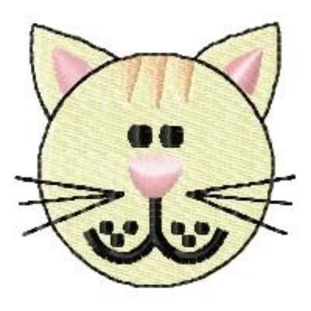 Picture of Cat Head Machine Embroidery Design