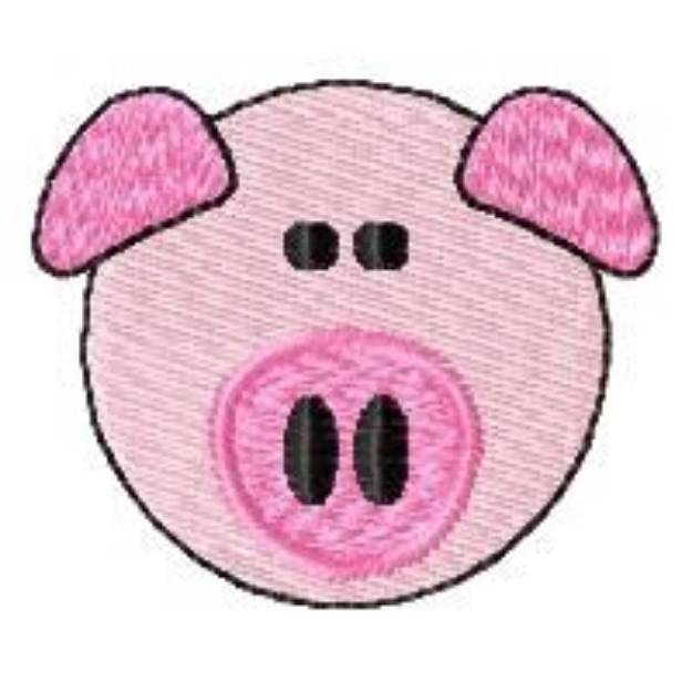 Picture of Pig Head Machine Embroidery Design