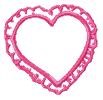 Outline Heart Machine Embroidery Design