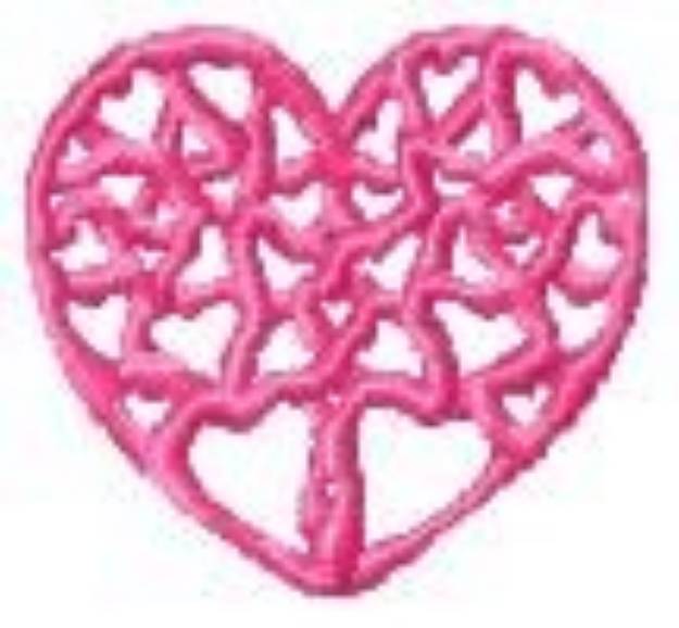 Picture of Hearts In Heart Machine Embroidery Design