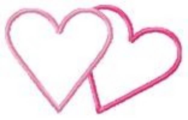 Picture of Outline Hearts Machine Embroidery Design