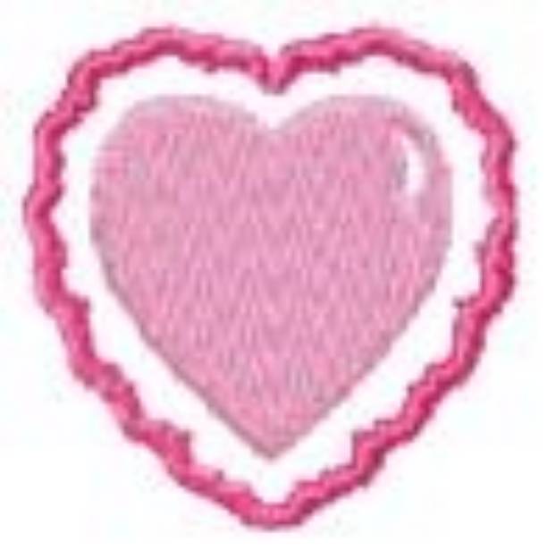 Picture of Outlined Heart Machine Embroidery Design