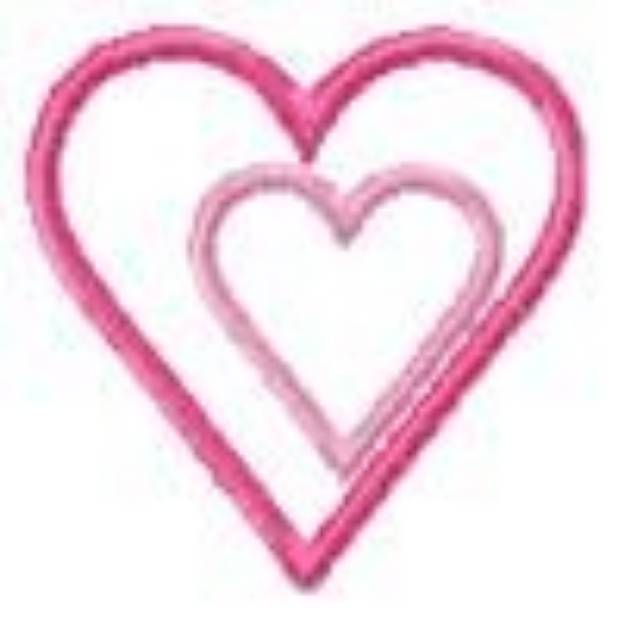 Picture of Heart Inside Heart Machine Embroidery Design
