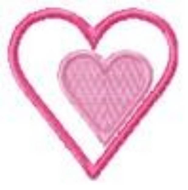 Picture of Heart Around Heart Machine Embroidery Design