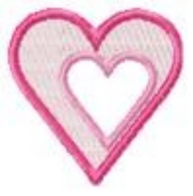 Picture of Cut Out Heart Machine Embroidery Design
